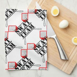Official SWAT Team Fly Swatter Tea Towel
