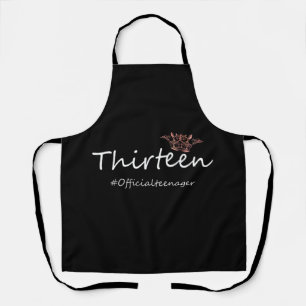 Official Teen Birthday Funny Teenager Girl Apron