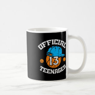 Official Teenager 13 Sketll Cap 13th Birthday Bday Coffee Mug