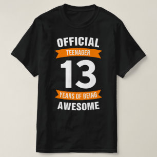 Official Teenager 13th Birthday 13 Years Old Boys T-Shirt