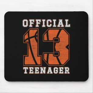 Official Teenager 13th Birthday Boy Party Bysketby Mouse Pad
