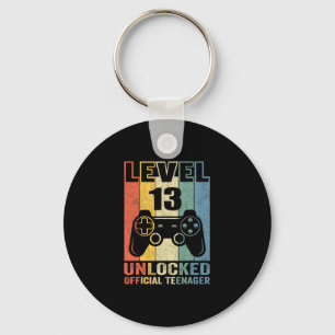 Official Teenager 13th Birthday Gift Level 13 Unlo Key Ring