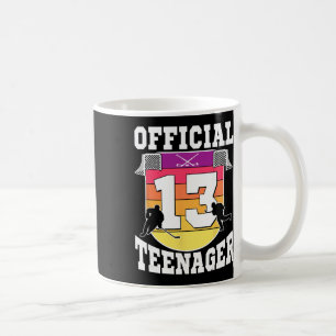 Official Teenager 13th Birthday Ice Hockey Boy 13  Coffee Mug