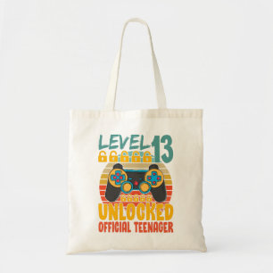 Official Teenager 13th Birthday Level 13 Unlocked Tote Bag
