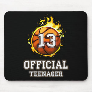 Official Teenager Bysketbyll 13th Birthday Gift Mouse Pad