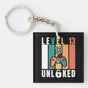 Official Teenager Level 13 Unlocked Birthday Key Ring