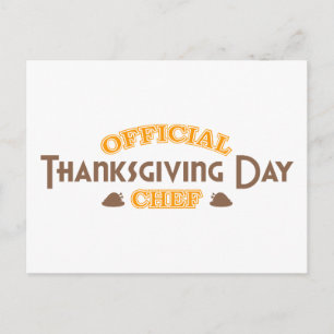 Official Thanksgiving Day Chef Holiday Postcard