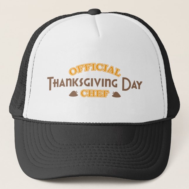 Official Thanksgiving Day Chef Trucker Hat (Front)