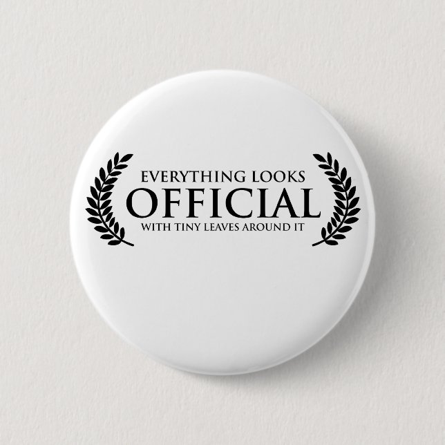 Official Tiny Leaves 6 Cm Round Badge (Front)
