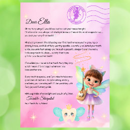 Official Tooth Fairy Magical Letter Printable Invitation
