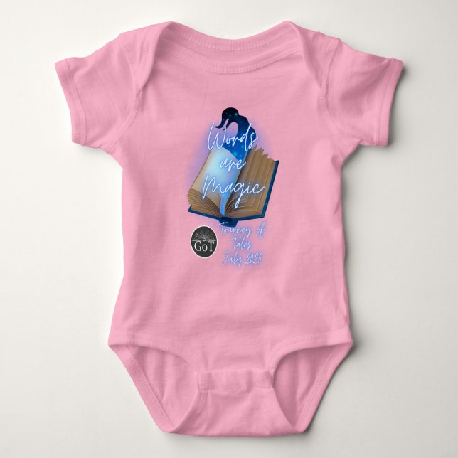 Official Tourney of Tales July 2025 Baby One-Piece Bodysuit (Front)