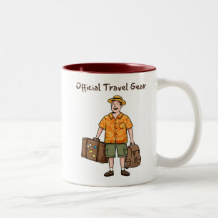 Official Travel Gear Fun Travel Lover Two-Tone Coffee Mug