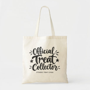 Official Treat Collector Halloween Trick or Treat Tote Bag