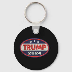 Official Trump 2024 Embroidery Emblem Key Ring