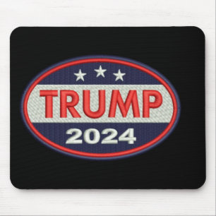 Official Trump 2024 Embroidery Emblem Mouse Pad