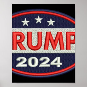 Official Trump 2024 Embroidery Emblem Poster
