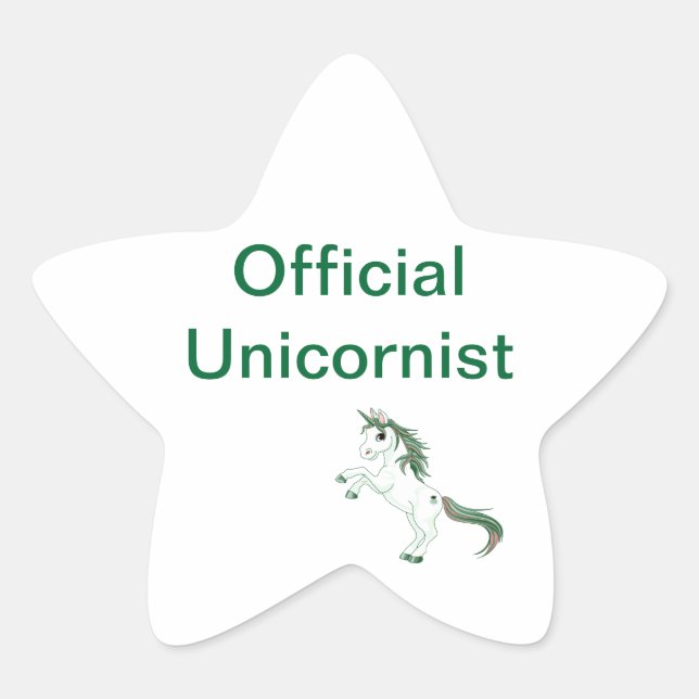 Official Unicornist Star Star Sticker (Front)