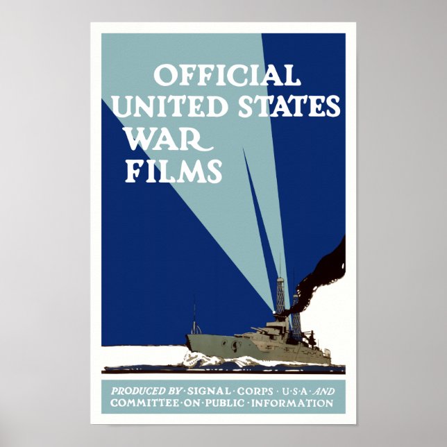 Official United States War Films -- WWI Poster (Front)