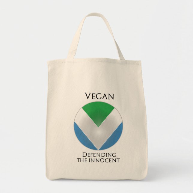 OFFICIAL VEGAN FLAG: Shield of the Defender Tote Bag (Front)