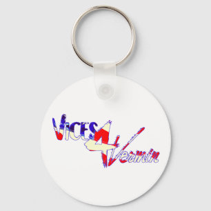 Official Vices 4 Vermin button Key Ring