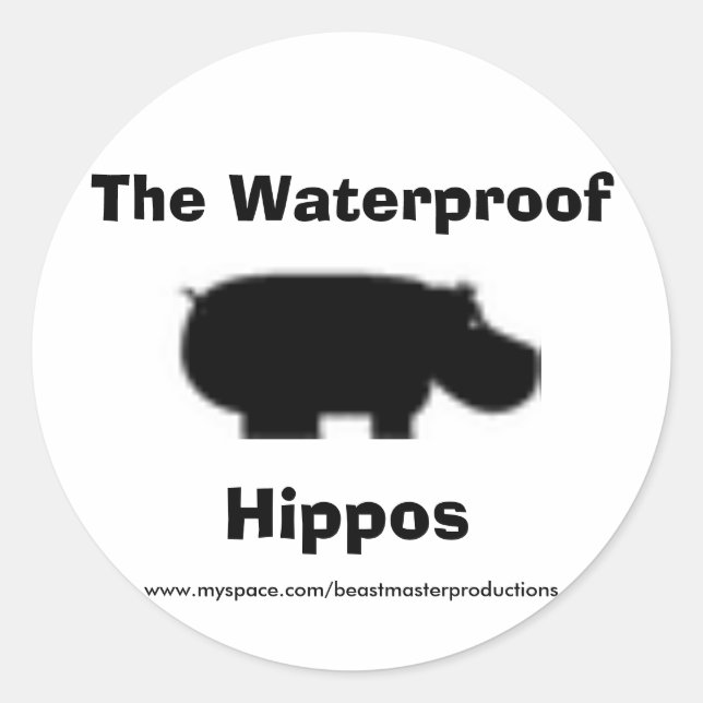 Official Waterproof Hippos Stickers (Front)