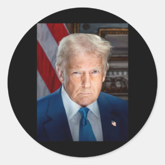 Official White House Portrait Donald J Trump 2025  Classic Round Sticker