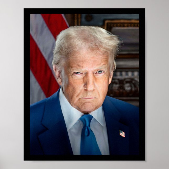 Official White House Portrait Donald J Trump 2025  Poster (Front)