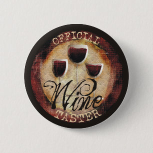 Official Wine Taster button sticker