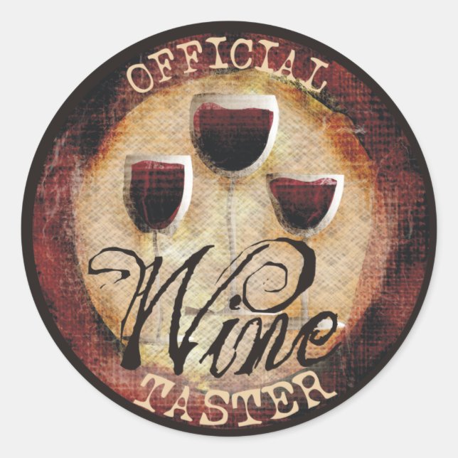 Official Wine Taster button sticker (Front)