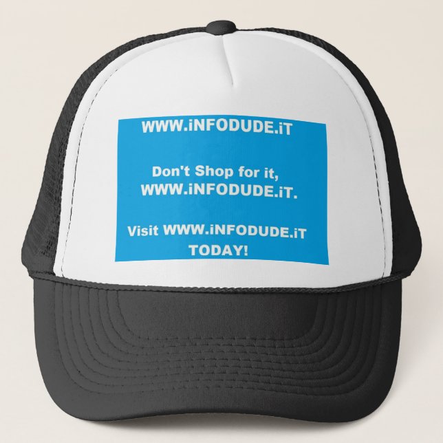 Official WWW.iNFODUDE.iT Hat! Trucker Hat (Front)
