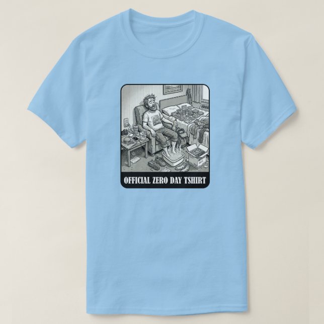 Official Zero Day Tshirt funny cartoon (Design Front)