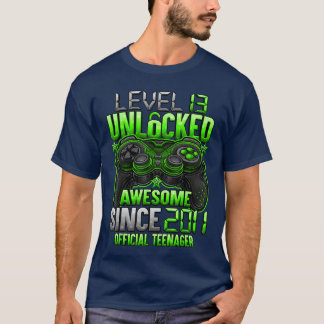 Officialeenager Level 13 Unlocked 13th Birthday Ga T-Shirt