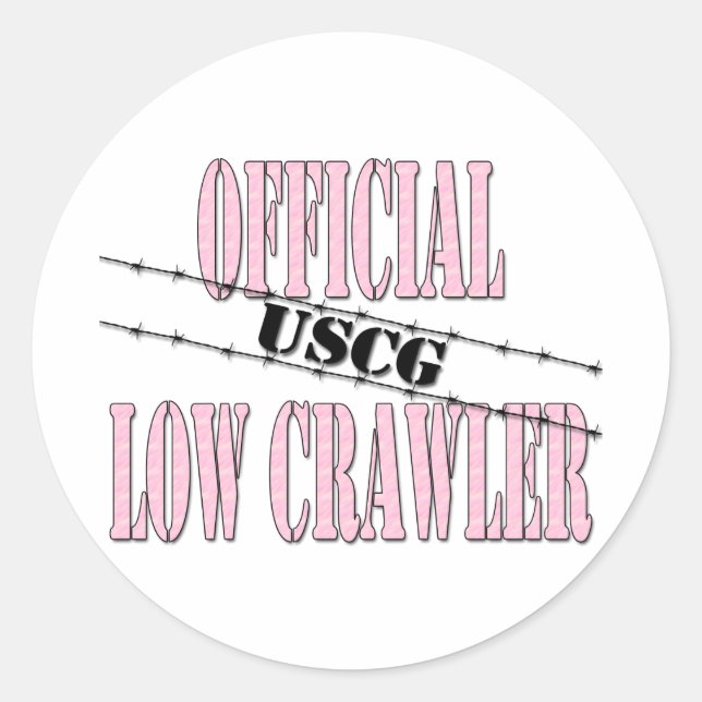 officiallowcrawleruscg2 classic round sticker (Front)