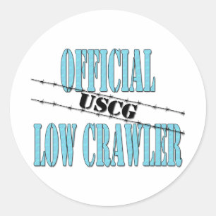 officiallowcrawleruscg classic round sticker