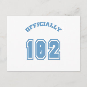 Officially 102 postcard