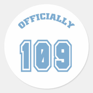 Officially 109 classic round sticker