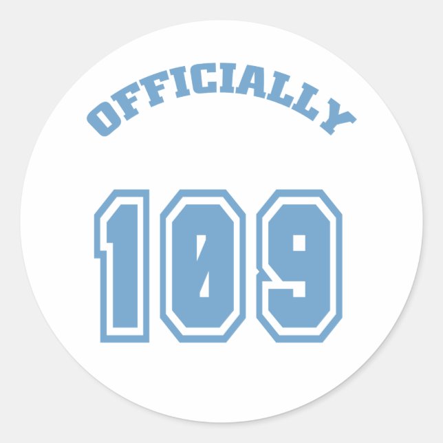 Officially 109 classic round sticker (Front)
