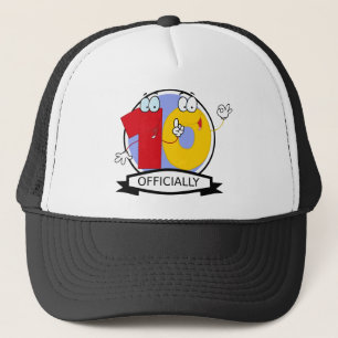 Officially 10 Birthday Banner Trucker Hat