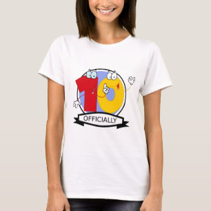 Officially 10 Birthday Logo T-Shirt