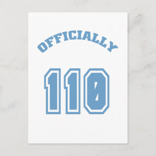 Officially 110 postcard