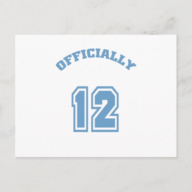 Officially 12 postcard (Front)
