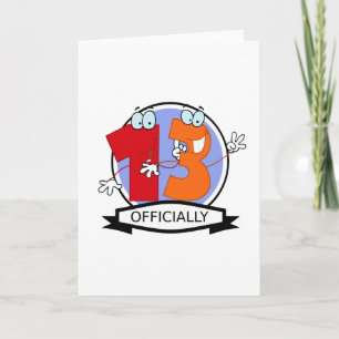 Officially 13 Birthday Banner Card