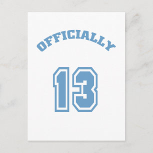 Officially 13 postcard