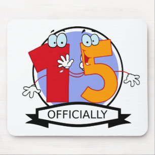 Officially 15 Birthday Banner Mouse Pad