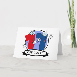 Officially 17 Birthday Banner Card