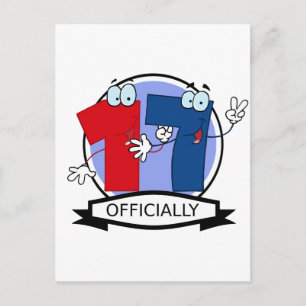 Officially 17 Birthday Banner Postcard