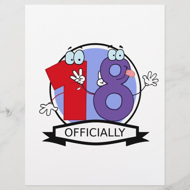 Officially 18 Birthday Logo (Front)