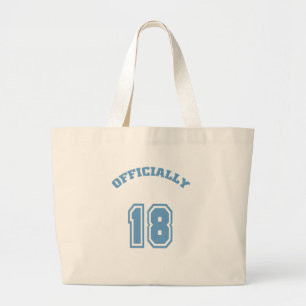 Officially 18 large tote bag