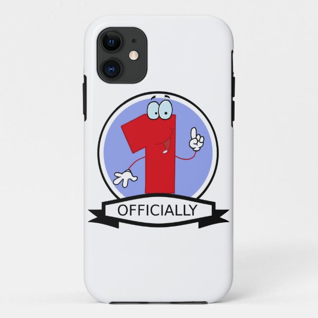 Officially 1 Birthday Banner Case-Mate iPhone Case (Back)