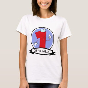 Officially 1 Birthday Banner T-Shirt